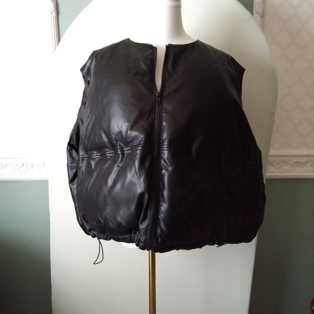 ★chuclla PUレザー サークルダウンベスト chw23a027