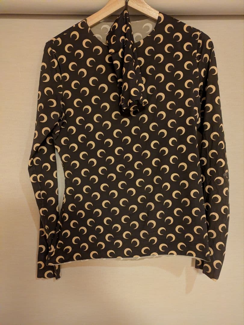 MARINE SERRE マリーンセル secondskin 長袖 ブラウン