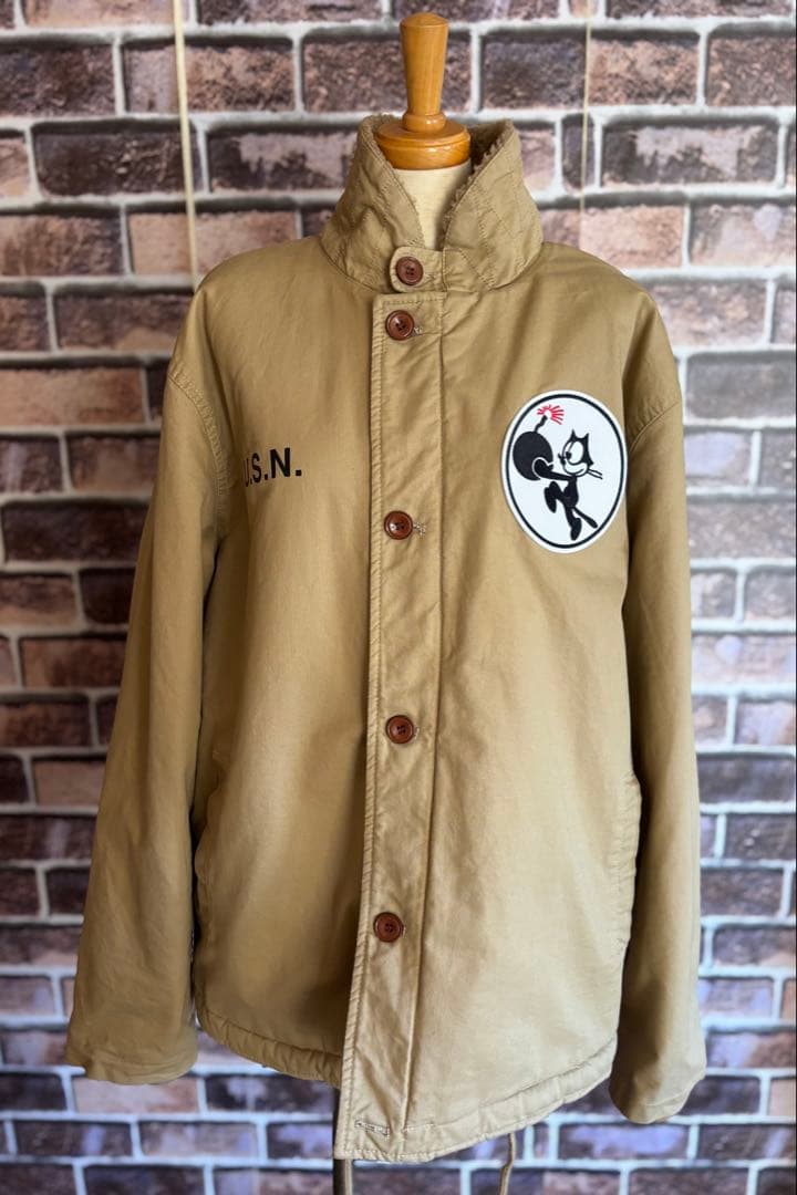 米海軍 U.S.NAVY N-1 デッキジャケット 復刻　N1 フィリックス