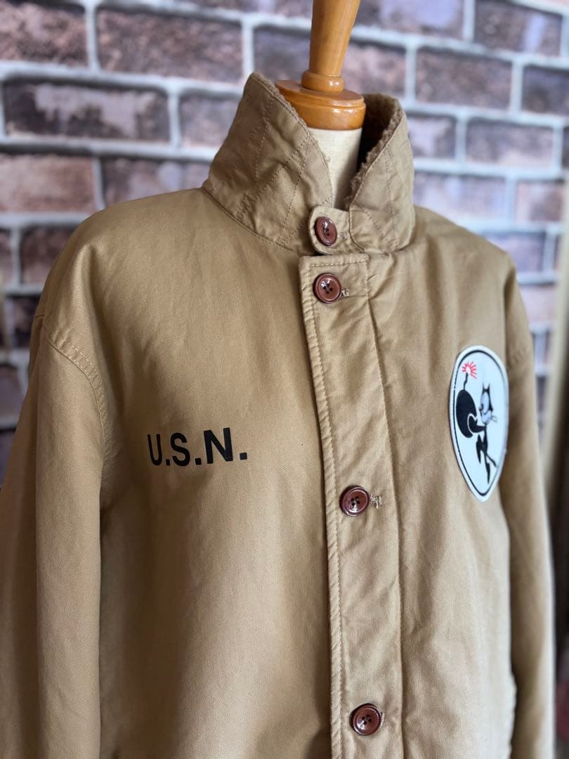 米海軍 U.S.NAVY N-1 デッキジャケット 復刻　N1 フィリックス