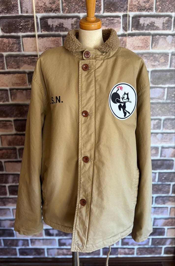 米海軍 U.S.NAVY N-1 デッキジャケット 復刻　N1 フィリックス