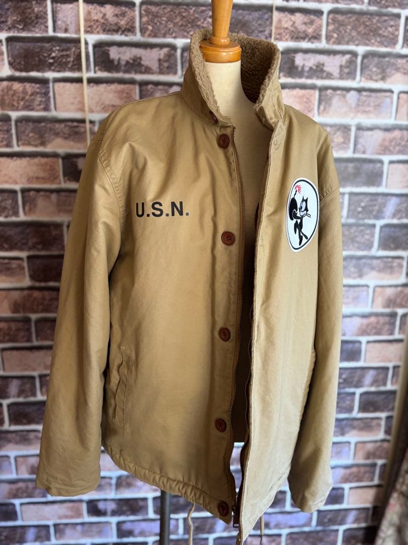 米海軍 U.S.NAVY N-1 デッキジャケット 復刻　N1 フィリックス