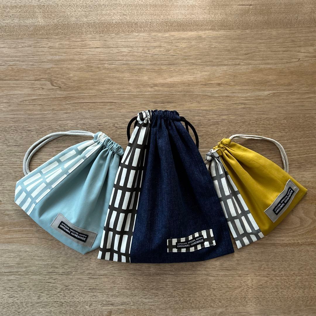 ひー様 給食セット ランチョンマット 巾着袋 絵本袋 ハンドメイド入園入学