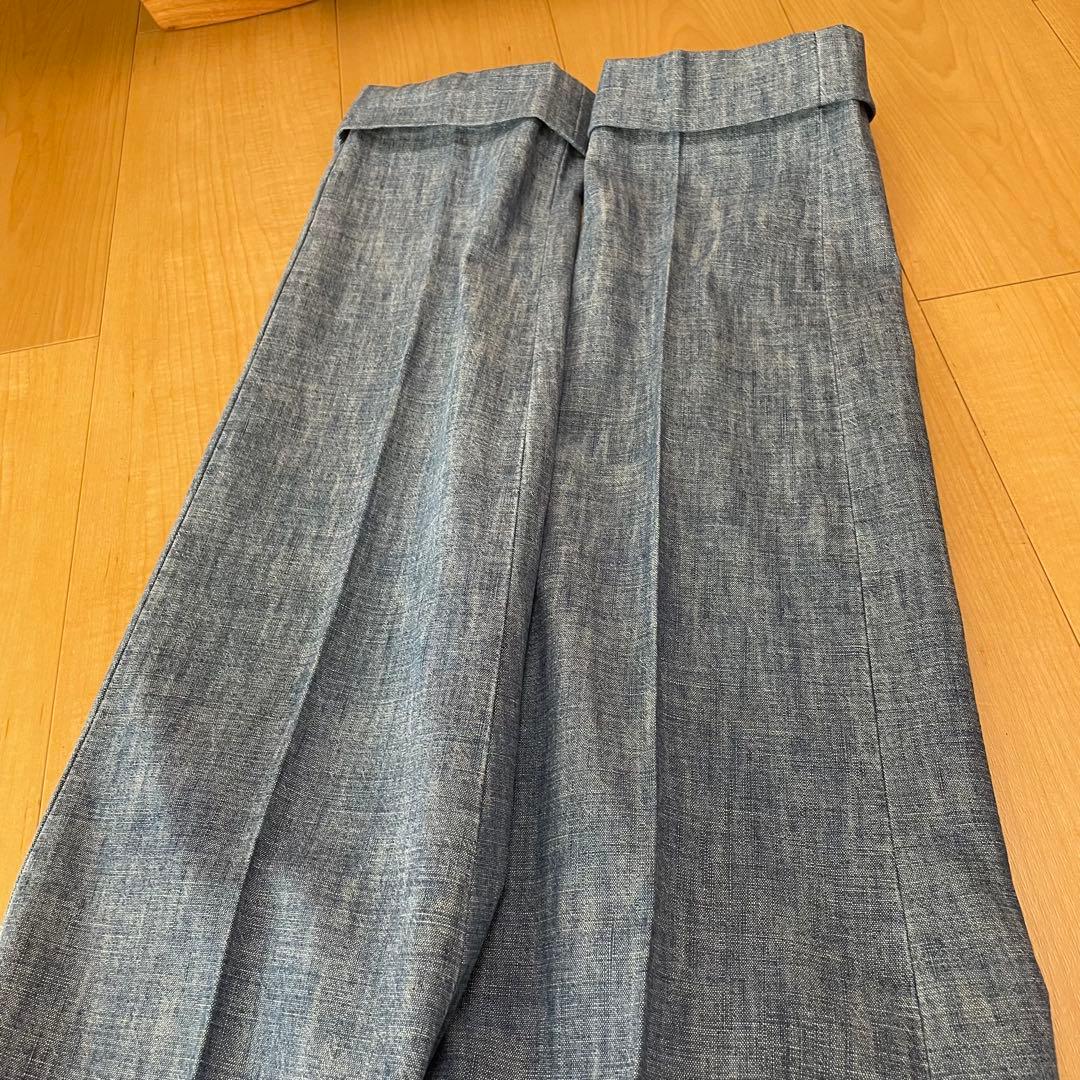 ラルディーニ LARDINI シャンブレー デニム スーツ 44