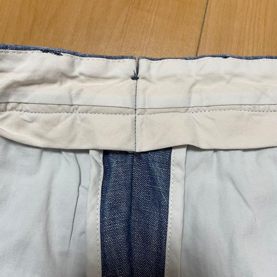 ラルディーニ LARDINI シャンブレー デニム スーツ 44