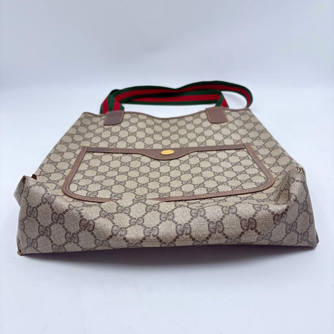グッチ シェリーライン トートバッグ GG柄 オールド 0914-S6920s