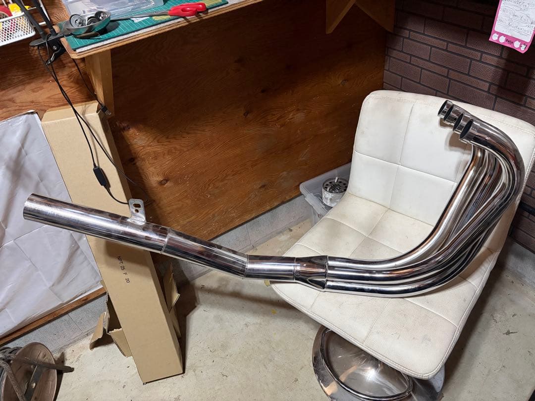 ゼファー400 400χ　メッキショート管