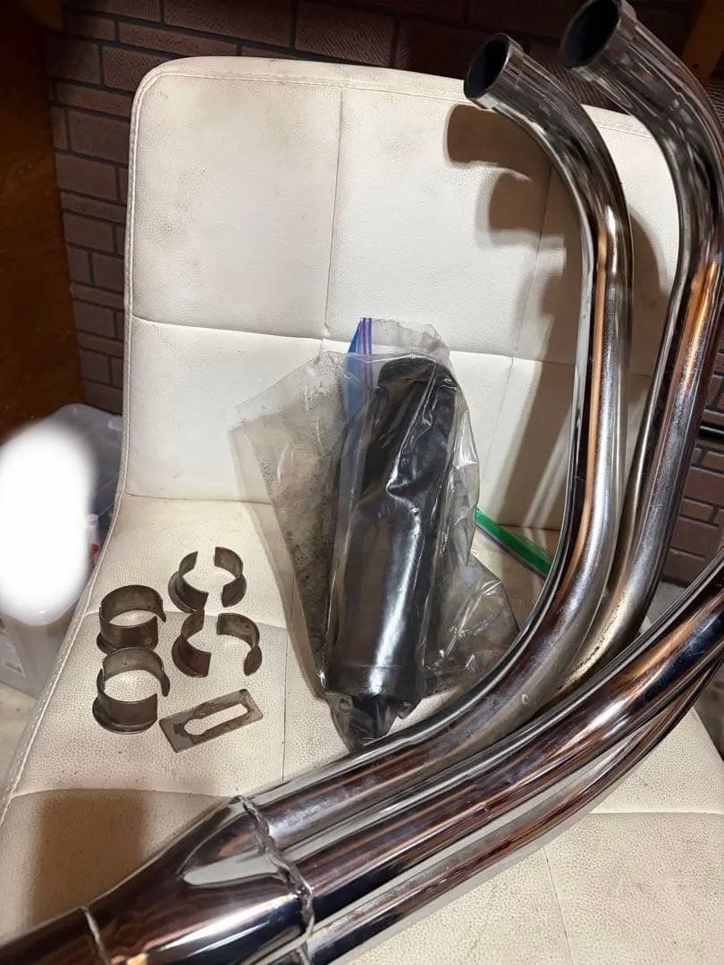 ゼファー400 400χ　メッキショート管