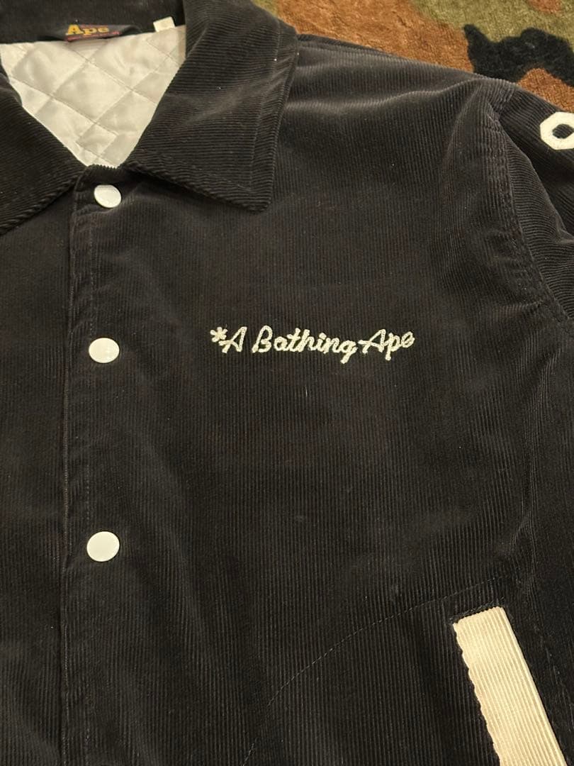 A BATHING APE コーデュロイ スタジャン 黒L 初期