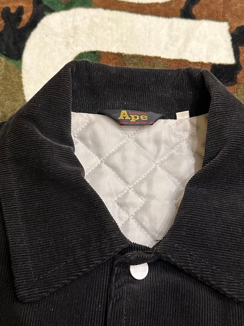 A BATHING APE コーデュロイ スタジャン 黒L 初期