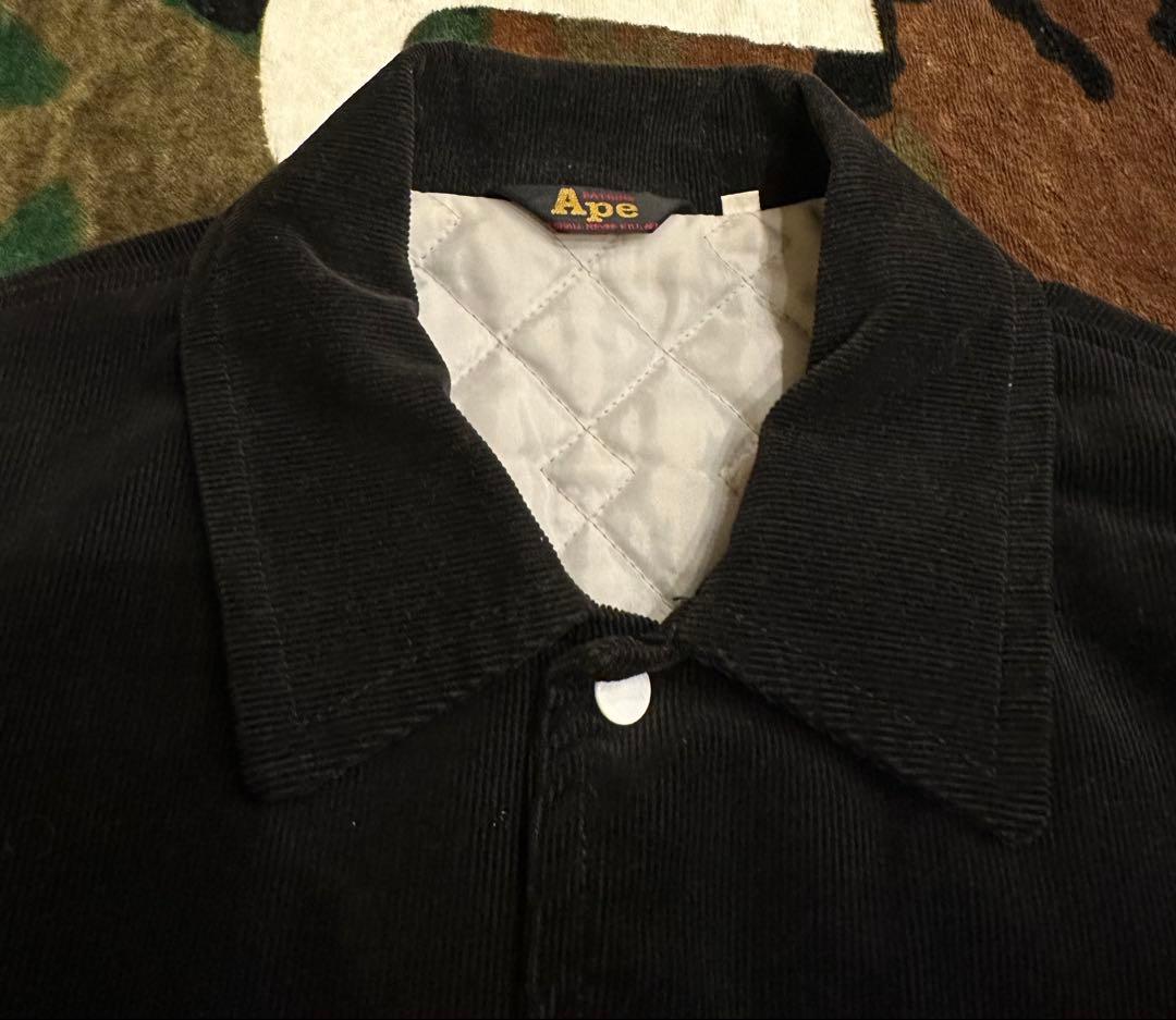 A BATHING APE コーデュロイ スタジャン 黒L 初期