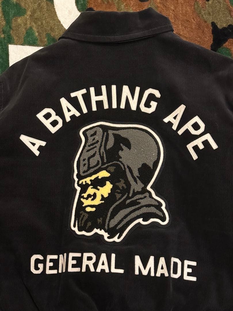 A BATHING APE コーデュロイ スタジャン 黒L 初期