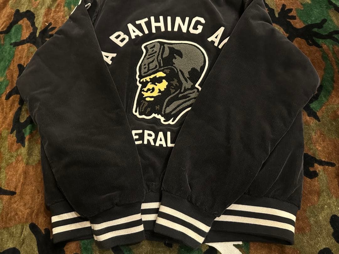 A BATHING APE コーデュロイ スタジャン 黒L 初期