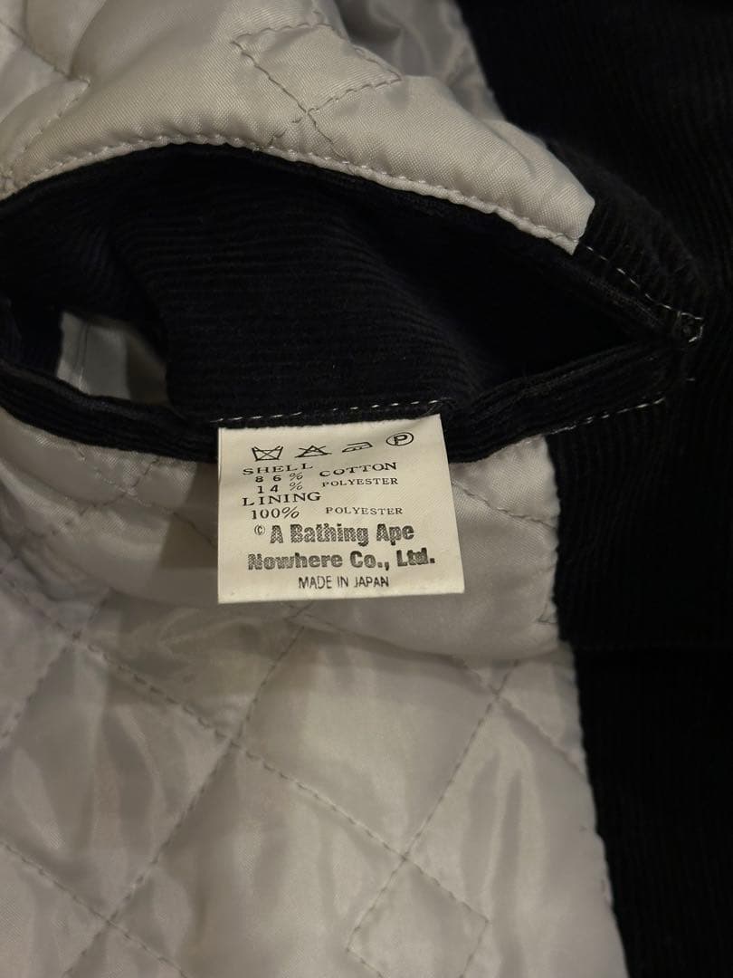 A BATHING APE コーデュロイ スタジャン 黒L 初期