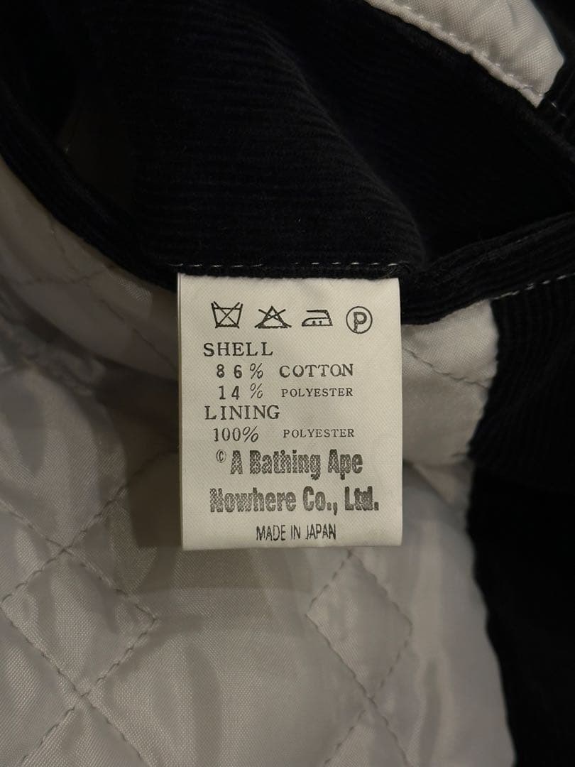 A BATHING APE コーデュロイ スタジャン 黒L 初期