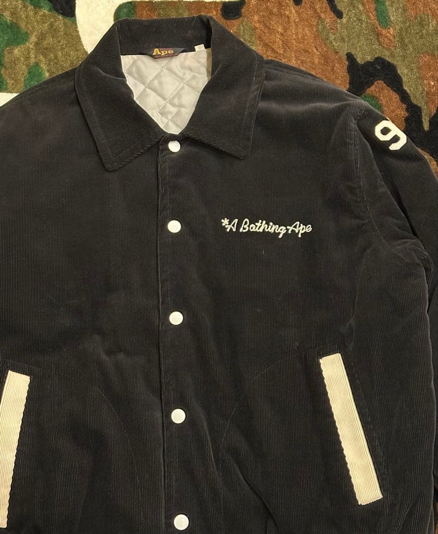 A BATHING APE コーデュロイ スタジャン 黒L 初期