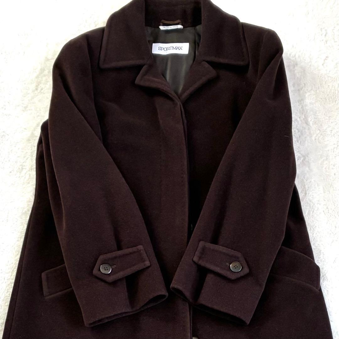 マックスマーラ マキシ丈コート 大きいサイズ カシミヤアンゴラ混 イタリア製