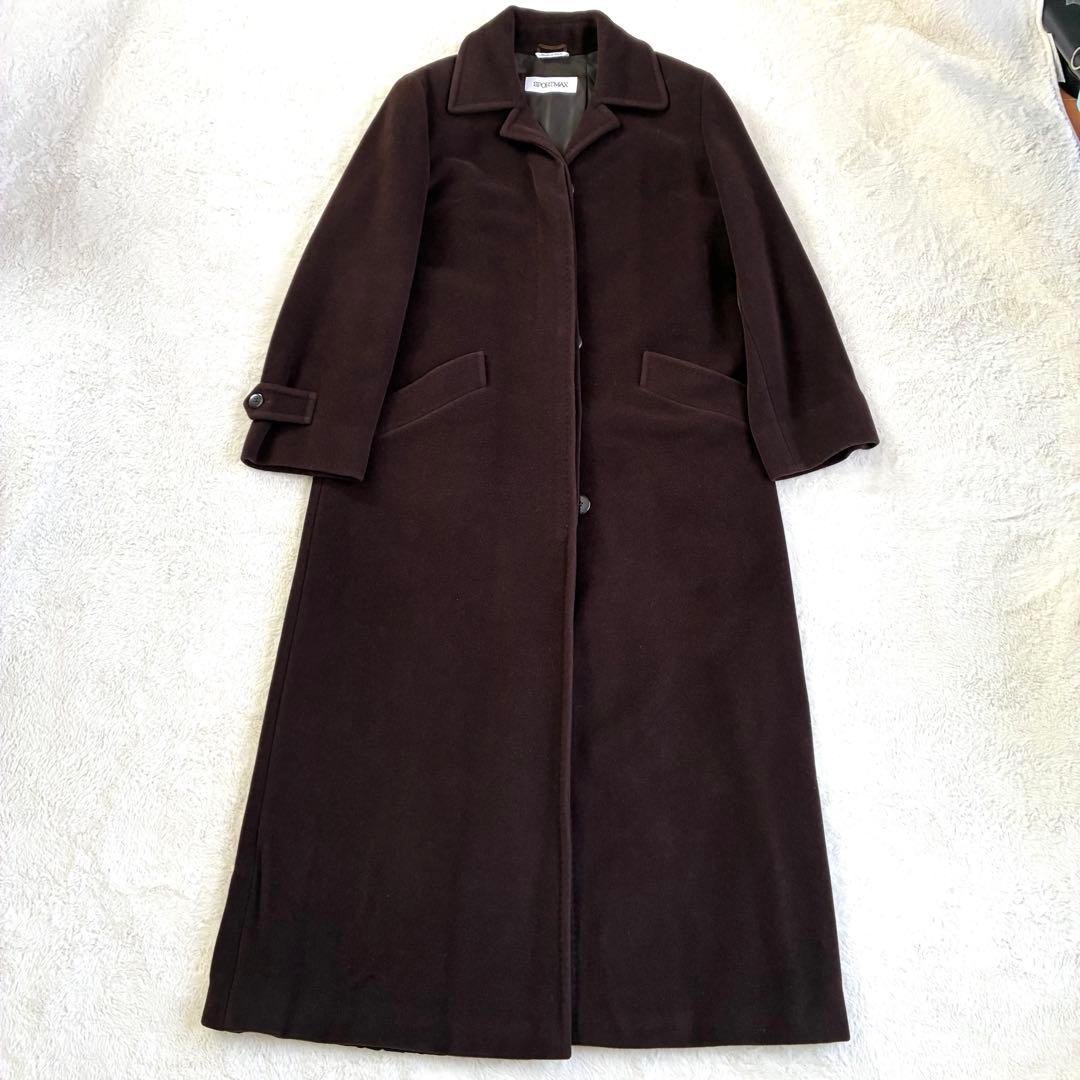 マックスマーラ マキシ丈コート 大きいサイズ カシミヤアンゴラ混 イタリア製