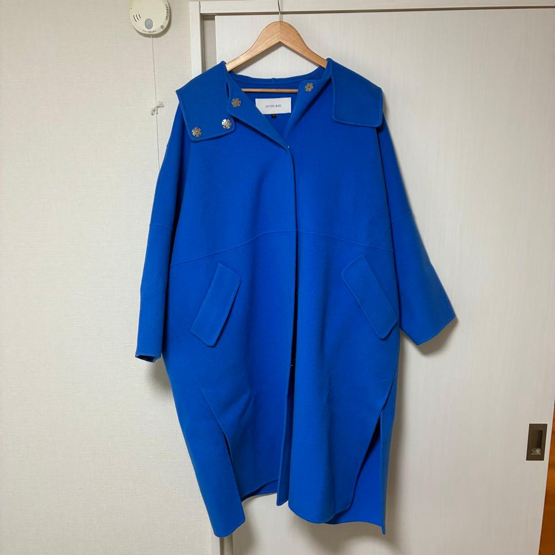 ルシェルブルー Hooded Over Coat 青