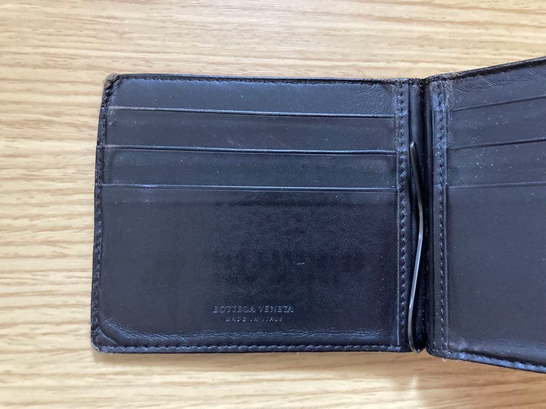 【中古品】Bottega Veneta ボッテガ 財布 マネークリップ ブラウン