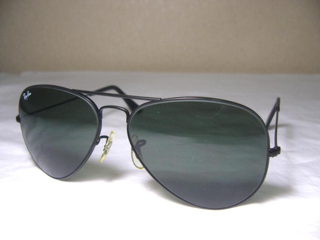 USA☆米国B&Lレイバンティアドロップサングラス ブラックメタル ボシュロム