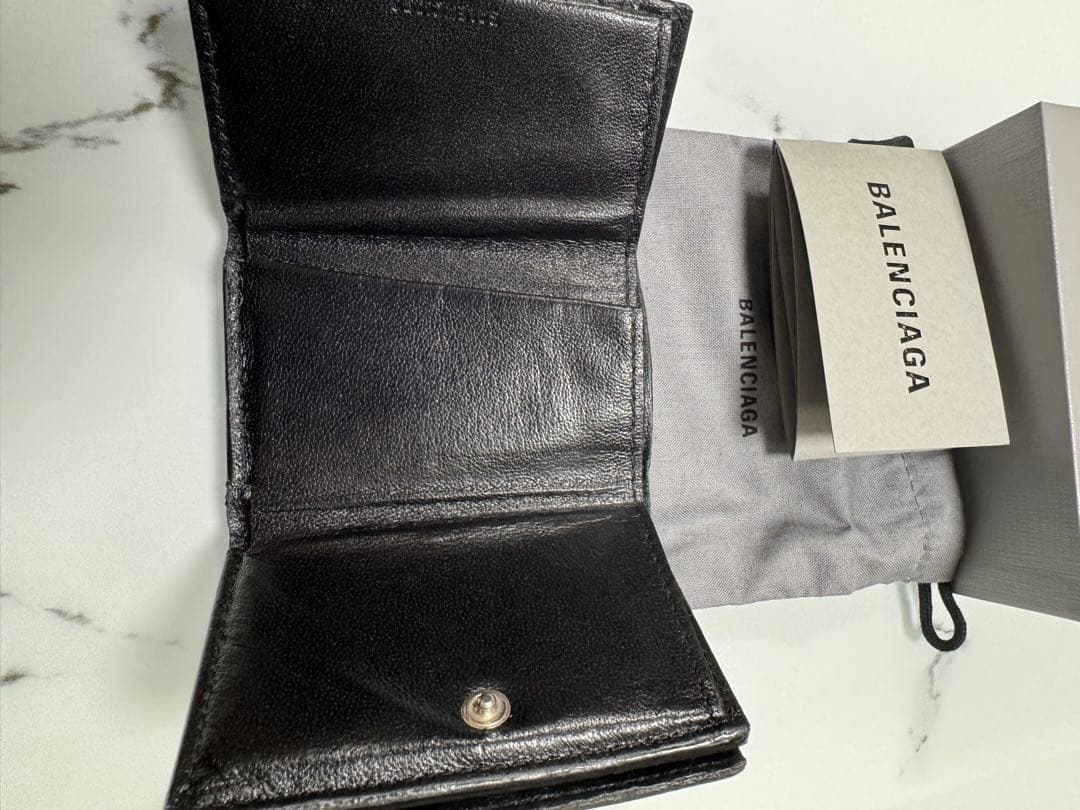 【土曜SALE】BALENCIAGA ブラック 三つ折り財布