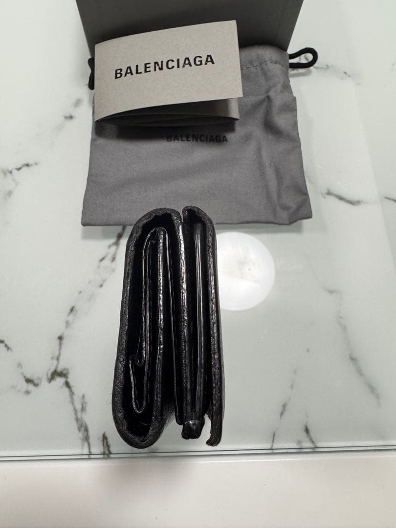 【土曜SALE】BALENCIAGA ブラック 三つ折り財布