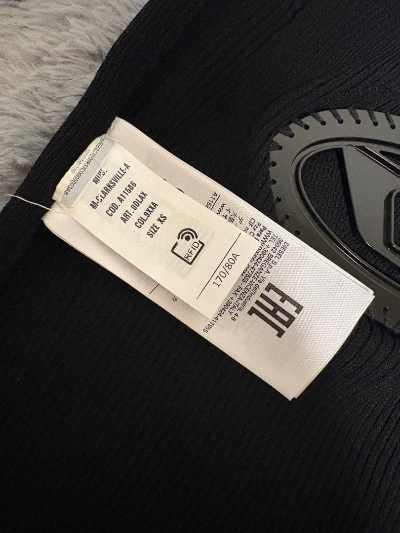 訂正！DIESEL M-Clarksville チューブトップ XS ブラック