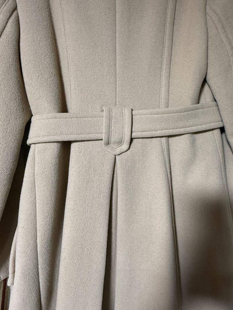 美品Burberry Bluelabel フォックスファーアンゴラロングコート