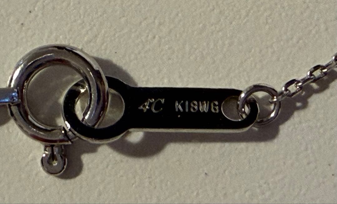 【美品】4℃ ネックレス　K18WG