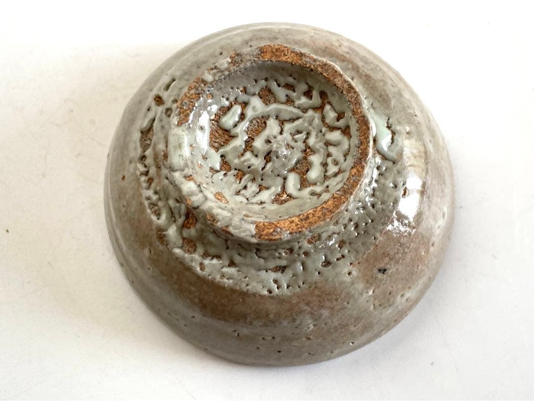 陶芸家　武末日臣　井戸　杯　盃　ぐい呑　酒器　平盃　梅花皮　共箱　李朝　唐津