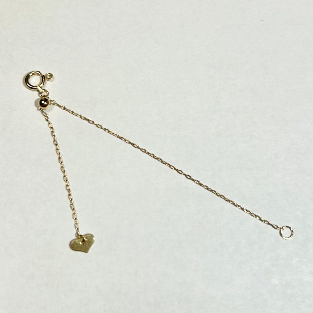 K18YG アジャスターチェーン 10cm スライドボール付き 長さ出し