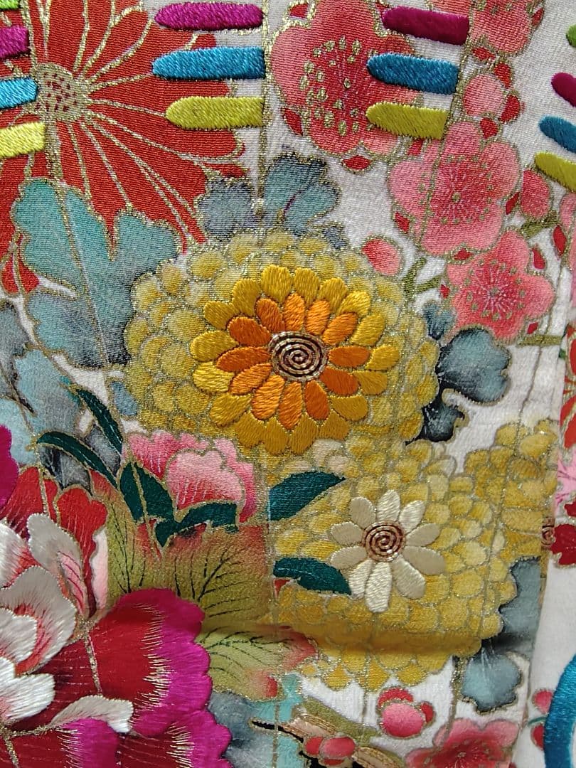 アンティーク振袖 ピンク 状態悪い 金駒刺繍　鳳凰 伝統柄振袖　牡丹刺繍　レトロ