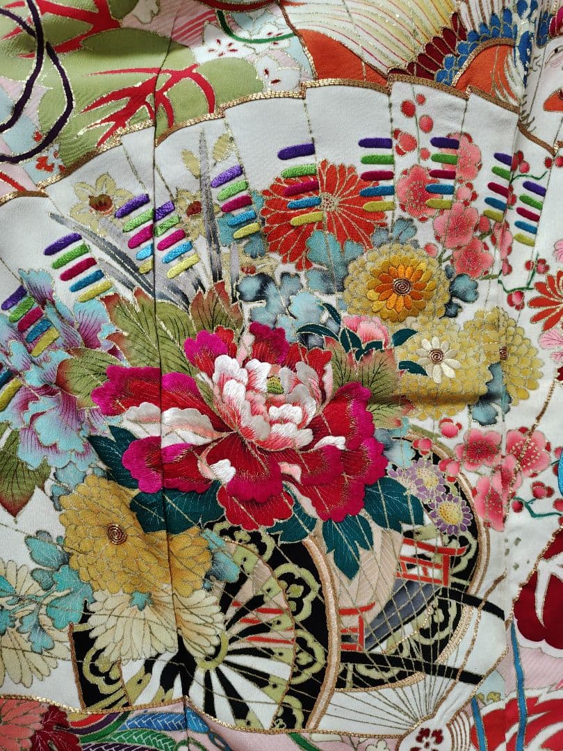 アンティーク振袖 ピンク 状態悪い 金駒刺繍　鳳凰 伝統柄振袖　牡丹刺繍　レトロ