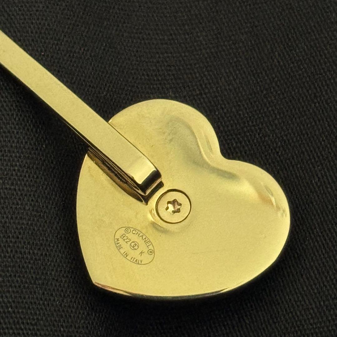 chanel ヘアピン ハート ココマーク ロゴ ゴールド 髪留め　バレッタ