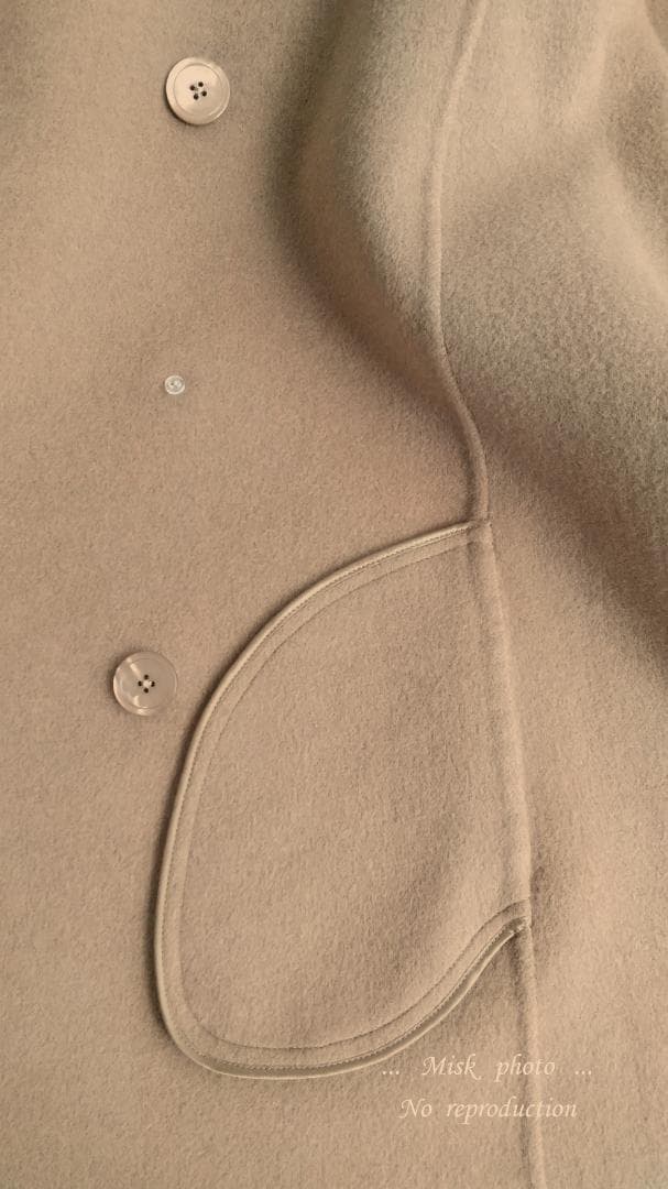 'S Max Mara ダブルフェイスダブルブレストコート JI38 キャメル