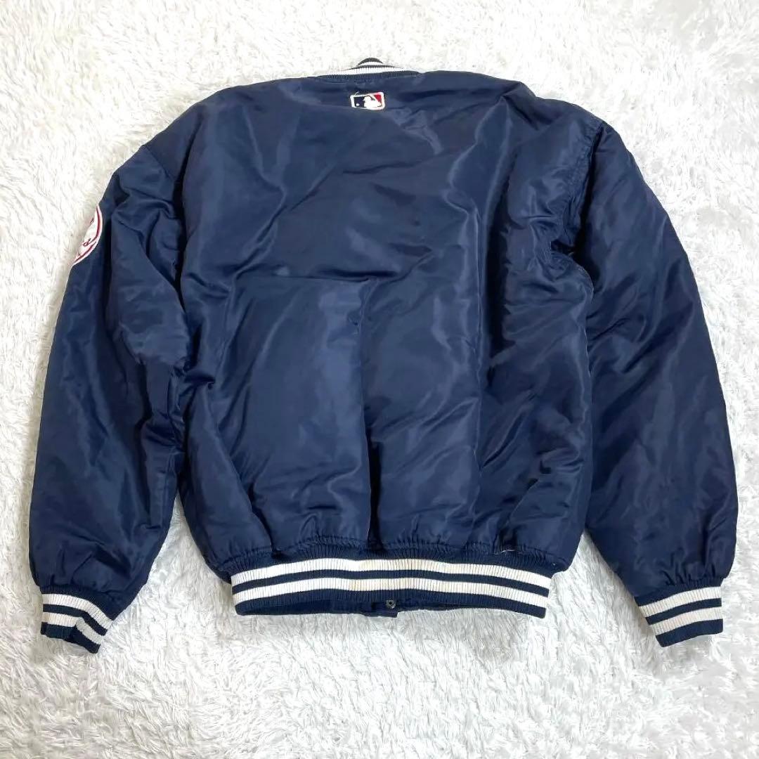 90s スターター NYヤンキース スタジャン 筆記体ロゴ ネイビー M