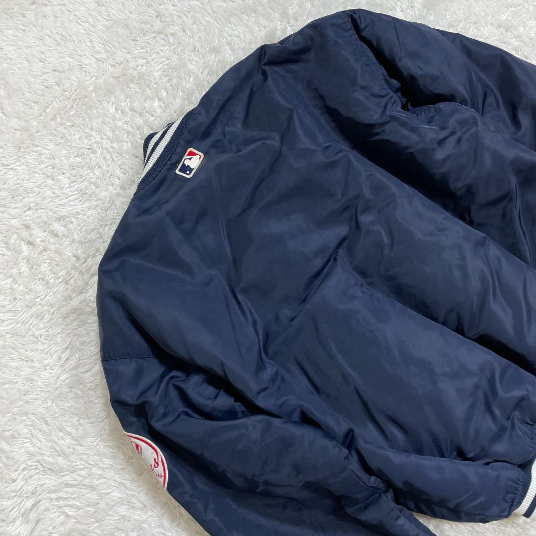 90s スターター NYヤンキース スタジャン 筆記体ロゴ ネイビー M