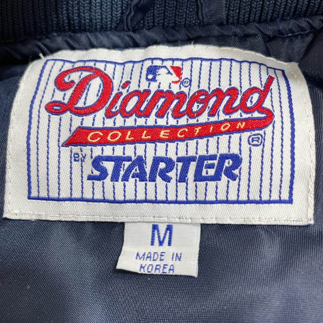 90s スターター NYヤンキース スタジャン 筆記体ロゴ ネイビー M