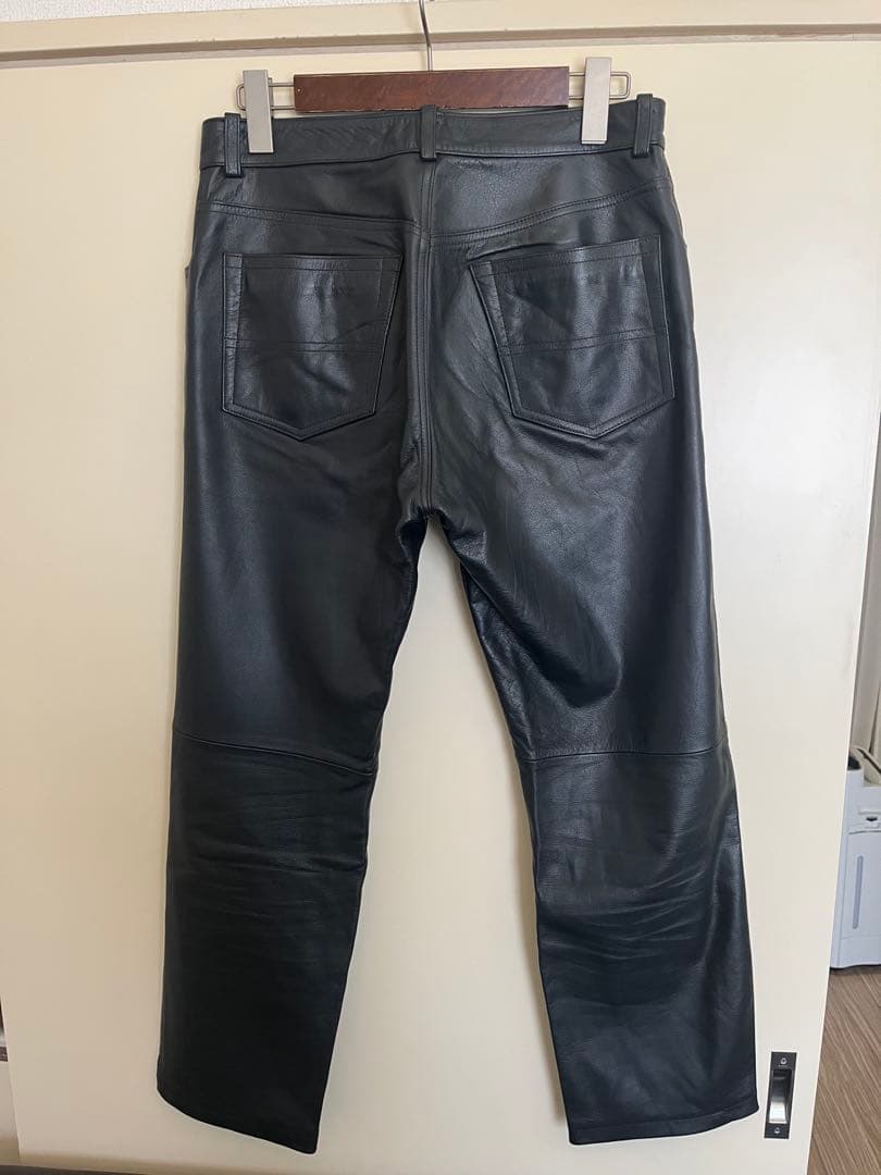 Paul Smith ブラックレザーパンツ 31サイズ