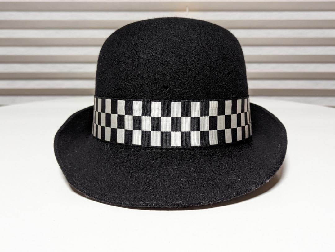 イギリス警察 安全ヘルメット ボーラーハット L　 ブラック ウール