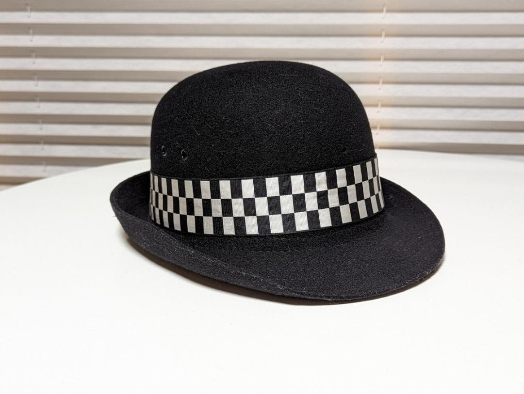 イギリス警察 安全ヘルメット ボーラーハット L　 ブラック ウール