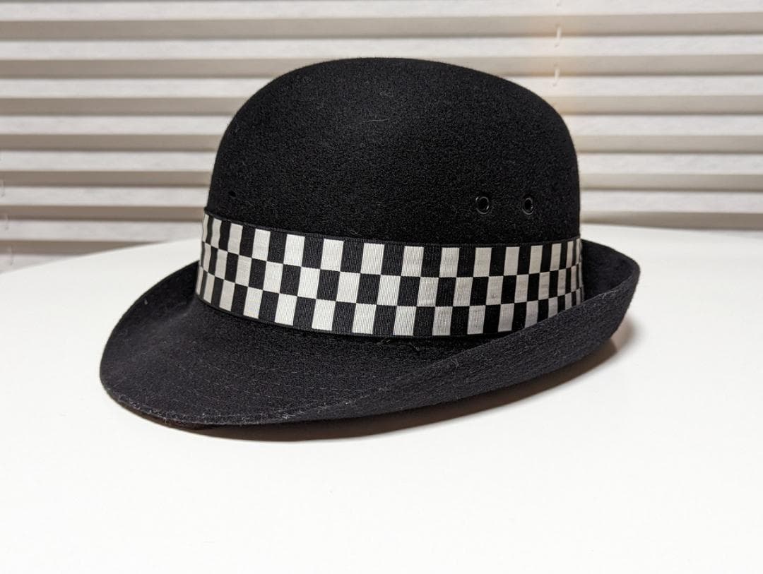 イギリス警察 安全ヘルメット ボーラーハット L　 ブラック ウール