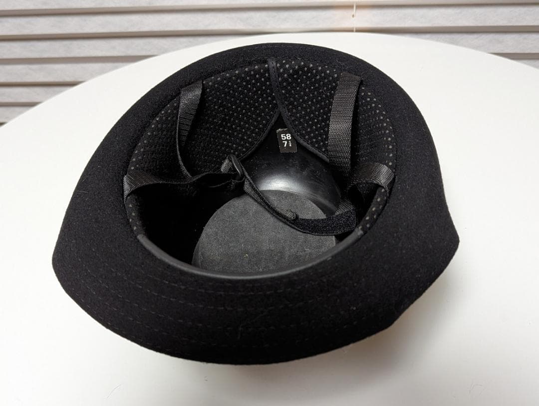 イギリス警察 安全ヘルメット ボーラーハット L　 ブラック ウール