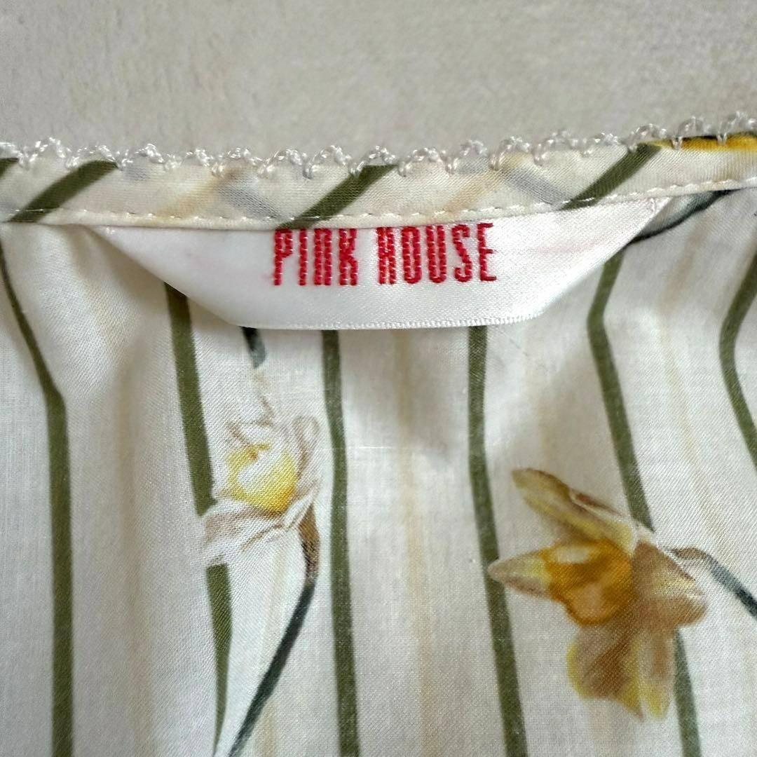 【極美品】PINK HOUSE スイセンプリントミディワンピース 2024