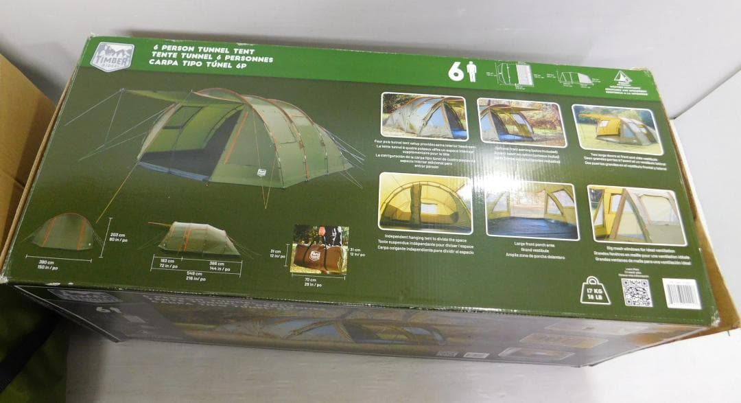 ティンバーリッジ ６人用トンネルテント 57452 未使用 コストコ