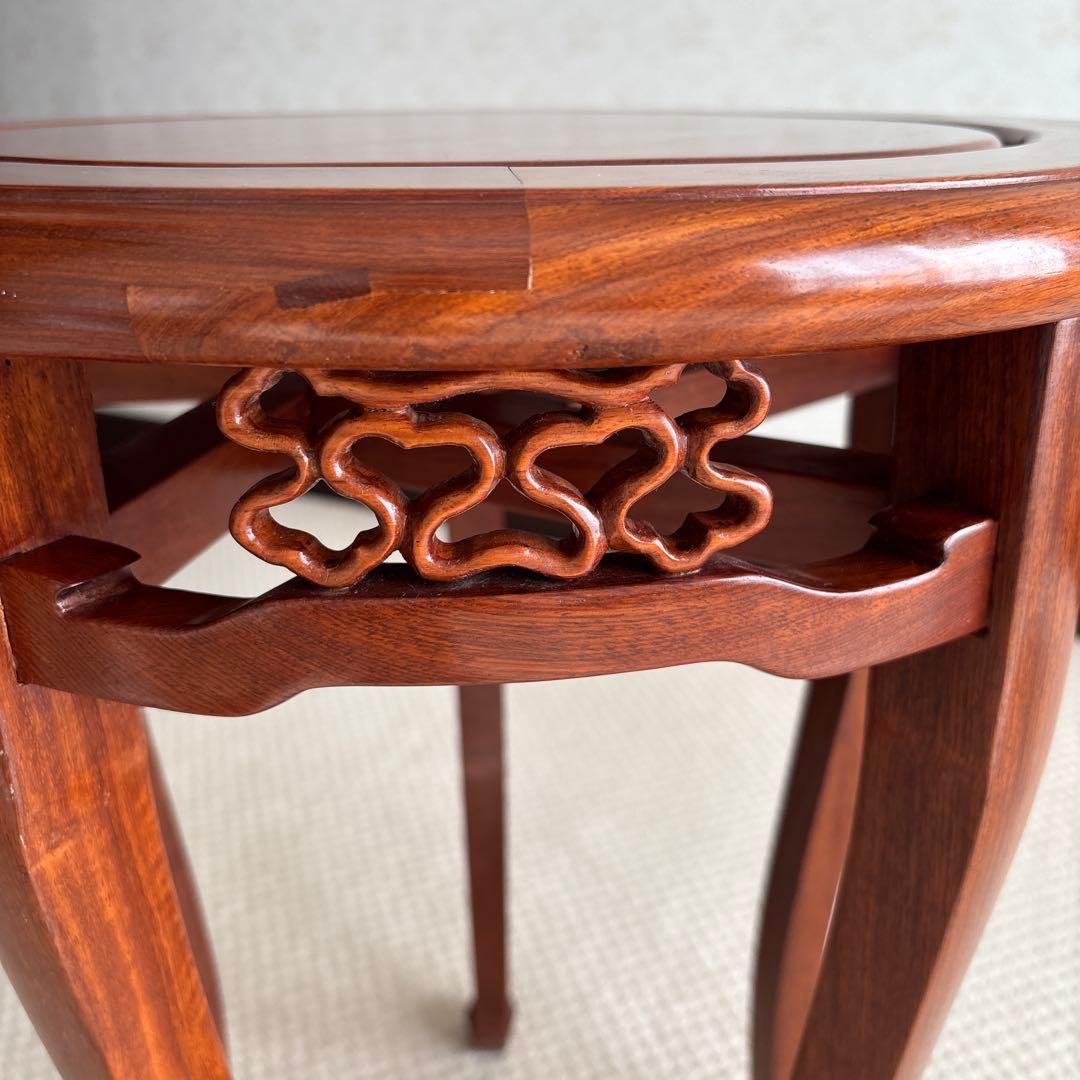 アンディーク花台、5脚、サイドテーブル、無垢材使用で組み付け