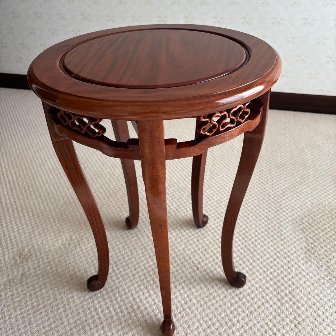 アンディーク花台、5脚、サイドテーブル、無垢材使用で組み付け