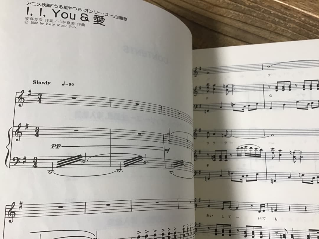 ★楽譜/うる星やつら/サウンドアニメ/ピアノ