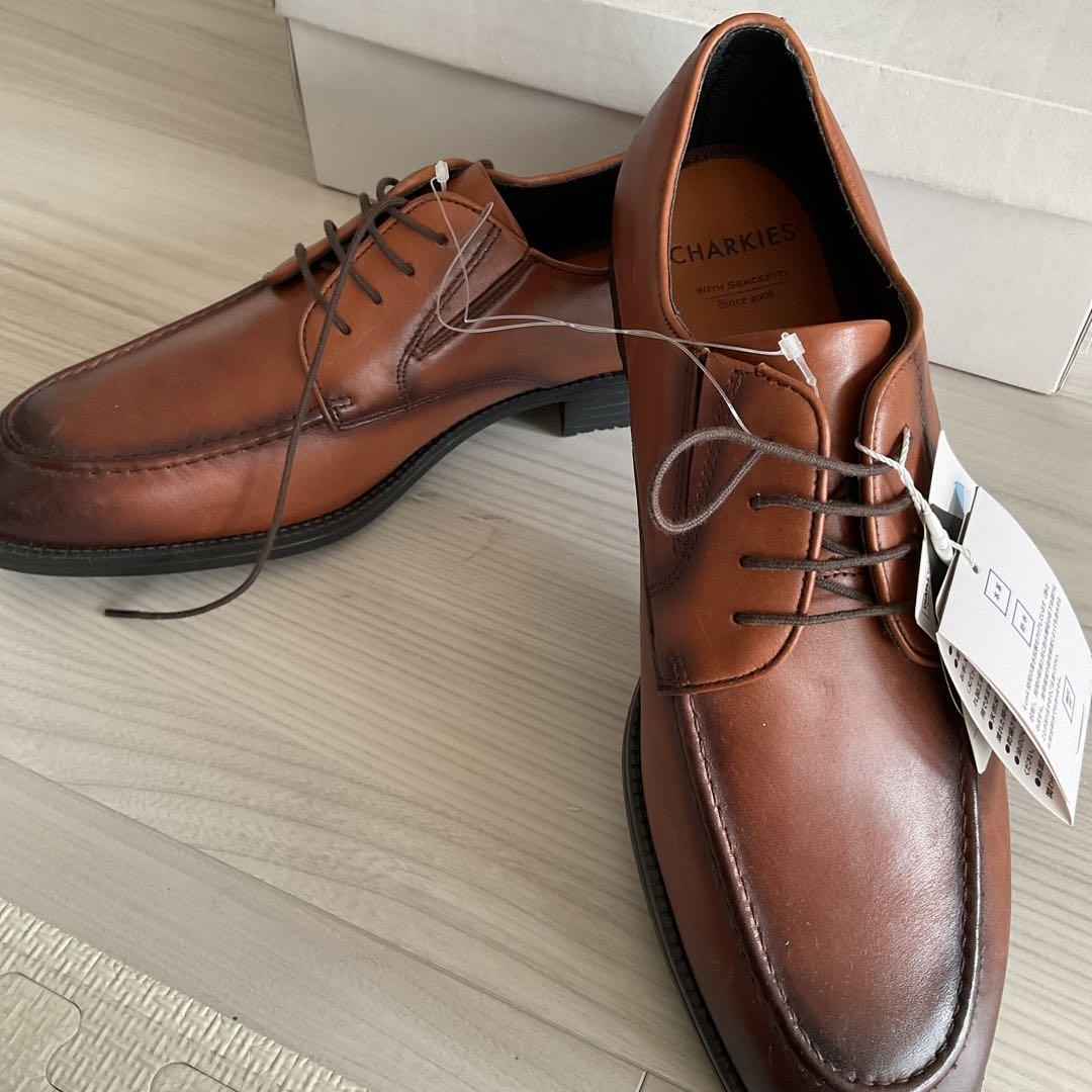 新品未使用⭐︎本革⭐︎CHARKIES★ブラウンレザー ドレスシューズ★15290円